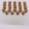MAXMAU 24PCS 10ml Glass Bottles Cork Stoppers DIY Decoration Mini Glass Vials Cork Message Glass Bottle Vial Cork,Small Glass Bottles Jars Corks for Wedding Party Favors