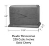 Fly Rod Dexter Solid Cherry Cremation Urn