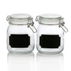 2 Pack - 32 Ounce Clear Glass Jar Container Set