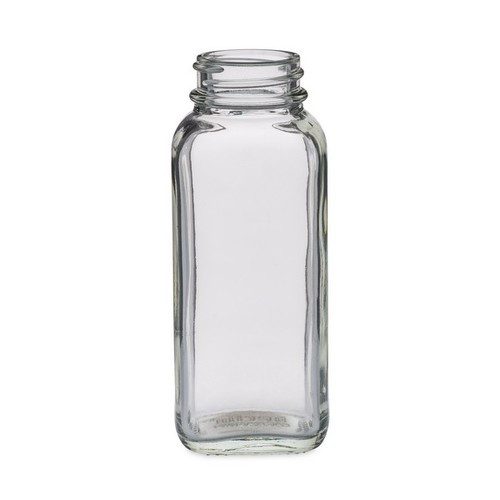 4oz Clear Glass French Square Bottles 33/400 - Pack of 120