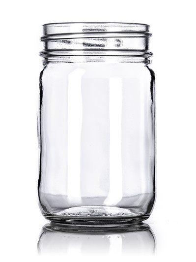 12 oz clear glass jar with 70-450G neck finish-Case of 96