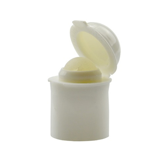 13-415 White PP Plastic Flip Top Roller Caps - Case of 1000