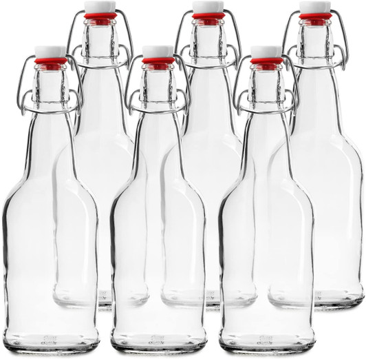 CASE of 6-16 oz. Easy Cap Beer Bottles - Clear
