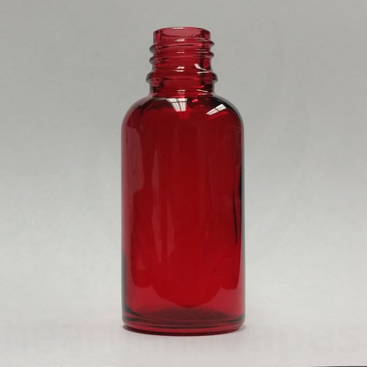 1 oz (30ml) Red Glass Bottle