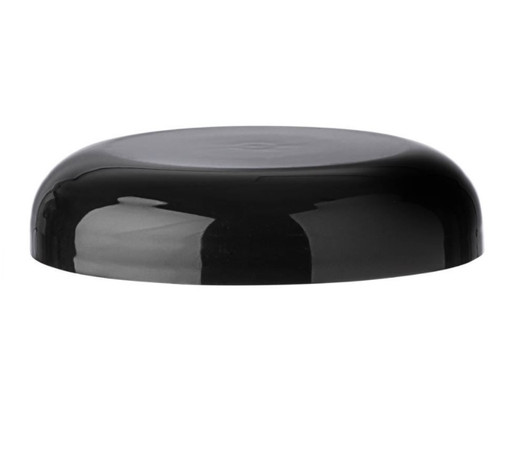 Black PP plastic 58-400 ribbed skirt lid with Dome liner - Case of 950