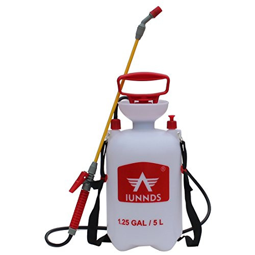 Sports God Lawn and Garden Pump Pressure Sprayer for Fertilizer, Herbicides, Pesticides, Mild Cleaning Solutions and Bleach (1.3 Gallon (5L))