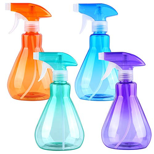 4 Pieces 500ml Mist Spray Bottles Empty Plastic Bottles Trigger Sprayer for Cleaning, Feeding, Gardening