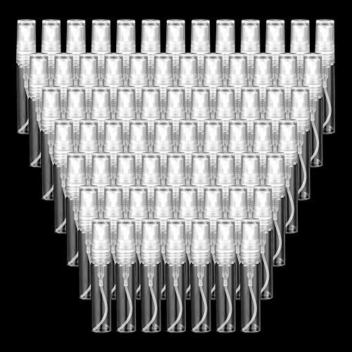 80 Pack Mister Spray Bottle, 5ml Spray Bottle Clear Plastic Empty Bottle Portable Cute Perfume Mouthwash Atomizer for Cleaning, Travel, Essential Oils, Perfume