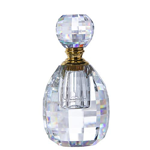 3ml Crystal Perfume Bottles Clear Decor Vintage Style Empty Faceted Glass Bottles Refillable