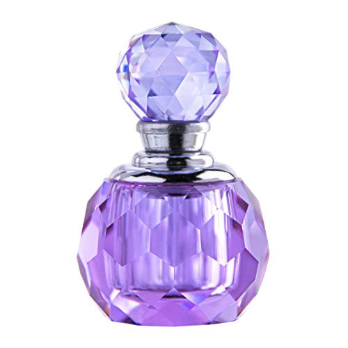 Lavender Vintage Crystal Empty Decor Mini Refillable Perfume Bottle