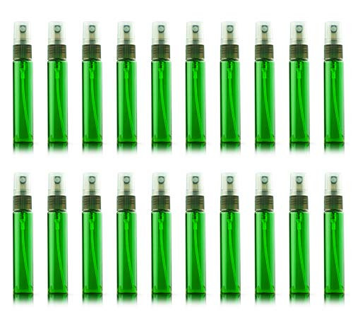 20 Pack Set 10ML Protable Refill Bulk Atomizer Spray Travel Perfume Bottle Hydrating Empty Bottle (Green)