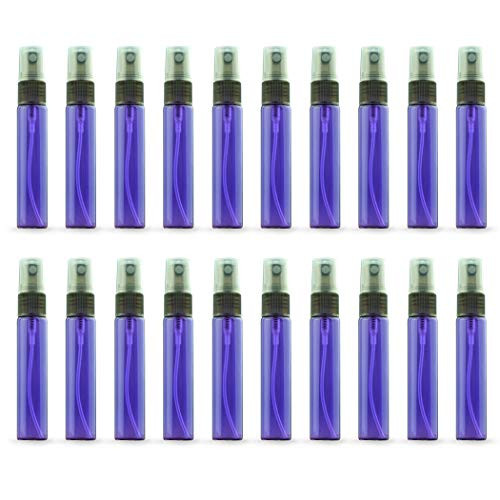 20 Pack Set 10ML Protable Refill Bulk Atomizer Spray Travel Perfume Bottle Hydrating Empty Bottle (Purple)
