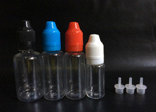 15ml Clear PET Plastic Dropper Bottles with Child Safety Cap (Black) with Tamper Evident Ring