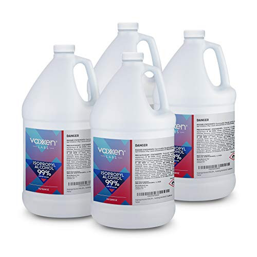 Isopropyl Alcohol 99% (IPA) - USP-NF Medical Grade Concentrated Rubbing Alcohol - Made in USA - 128 Fl Oz/Gallon (4 Pack)