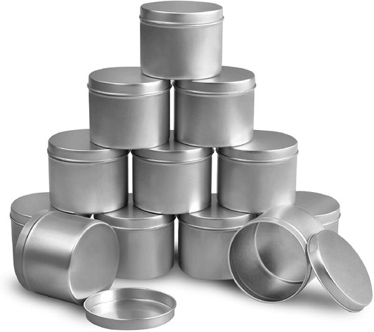 Candle Tin 8oz, Candle Containers for Candle Making, 12 Piece