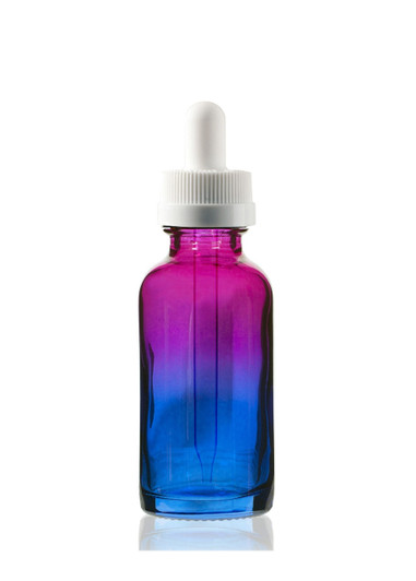 1 Oz Multi Fade Cosmic Cranberry and Teal blue w/ White Child Resistant Dropper