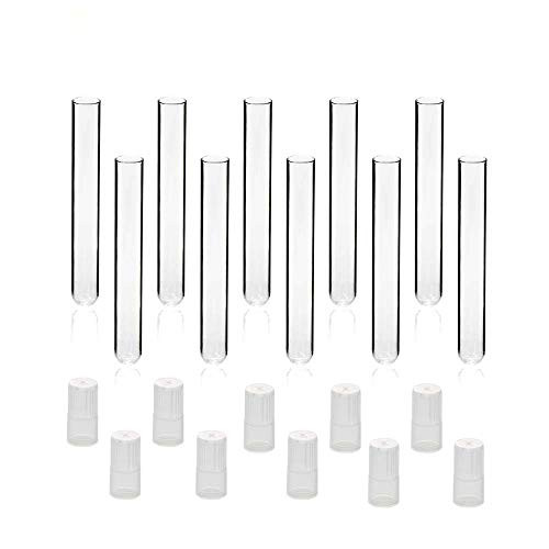 ULAB Scientific Glass Test Tubes with Autoclavable Caps, Vol.16ml, 16x150mm, Medium Borosilicate Glass Material, Pack of 20, UTT1010