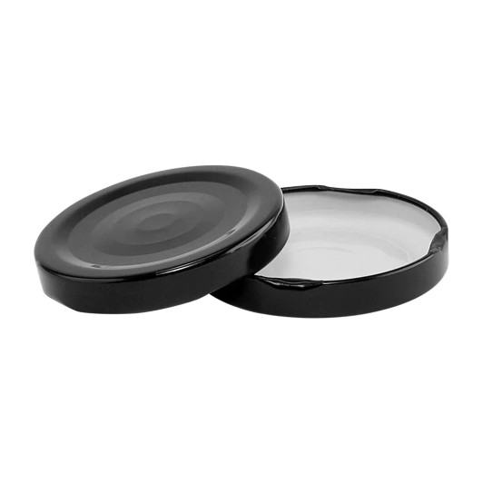 58-2020 Black Button Metal Lug Lid- Bag of 200