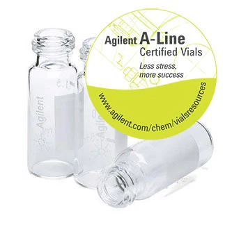A-Line crimp top vial, 2 mL, amber, with write-on spot, 100/pk.