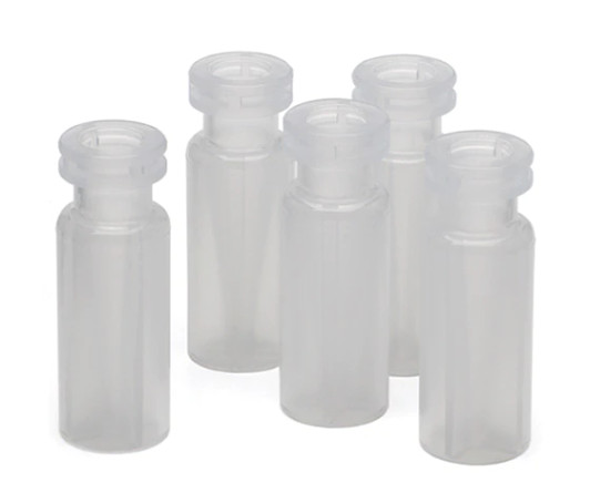 Vial, crimp/snap top, polypropylene, 1 mL, 100/pk. Vial size: 12 x 32 mm (11 mm cap)