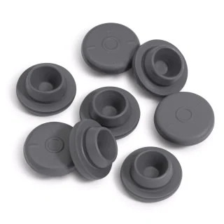 Grey butyl headspace stopper, 20 mm, -40/120C, 100/pk