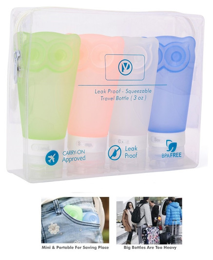 Travel Bottles Leak Proof Travel Toiletry Bottles set of 4 pack