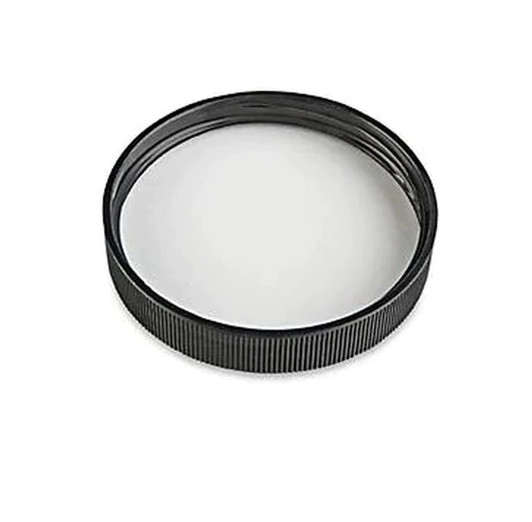 33-400  Neck Black PP  ribbed skirt lid with F217 liner- Pack of 360