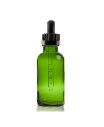 1 oz Green w/ Black Child Resistant Calibrated Dropper