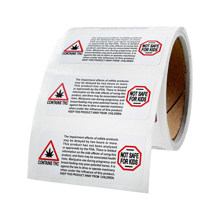 Massachusetts Warning Edible - 3,000 Count