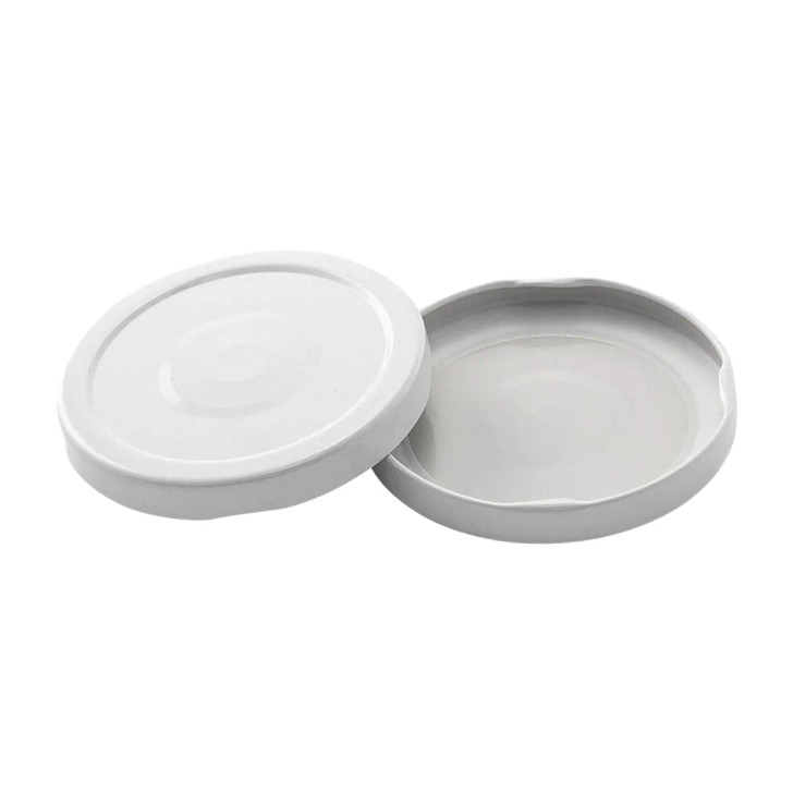 70-2030 White Button Metal Lug Lid- Bag of 200