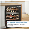 Bosch 21 Bottle Capacity Single Zone Built In Wine Cooler - Energy Efficiency Class: F