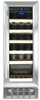 Amica 19 Bottles Single Temperature Zone Stainless Steel Colour Freestanding Slimline Wine Cooler - Energy Efficiency Class: G