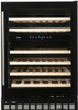 Amica 46 Bottles Dual Temperature Zone Black Colour Freestanding Wine Cooler - Energy Efficiency Class: G