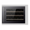 Pevino Majestic 24 Bottle Single Zone Built In Premium Wine Cooler - Black / Stainless Steel