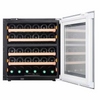 Pevino Majestic 30 Bottle Dual Zone Built In Premium Wine Cooler - White / Clear Glass