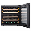 Pevino Majestic 30 Bottle Dual Zone Built In Premium Wine Cooler - Black / Clear Glass