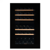 Pevino Majestic 42 Bottle Dual Zone Built In Premium Wine Cooler - Black / Clear Glass