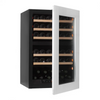 Pevino Majestic 42 Bottle Dual Zone Built In Premium Wine Cooler - White / Clear Glass
