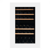 Pevino Majestic 42 Bottle Dual Zone Built In Premium Wine Cooler - White / Clear Glass