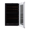 Pevino Majestic 42 Bottle Dual Zone Built In Premium Wine Cooler - White / Clear Glass