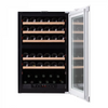 Pevino Majestic 42 Bottle Dual Zone Built In Premium Wine Cooler - White / Clear Glass