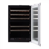 Pevino Majestic 42 Bottle Dual Zone Built In Premium Wine Cooler - White / Clear Glass