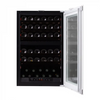 Pevino Majestic 42 Bottle Dual Zone Built In Premium Wine Cooler - White / Clear Glass