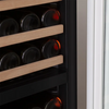 Pevino Majestic 42 Bottle Dual Zone Built In Premium Wine Cooler - White / Clear Glass