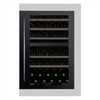 Pevino Majestic 42 Bottle Dual Zone Built In Premium Wine Cooler - Black / Stainless Steel