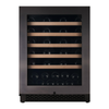 Pevino Majestic 46 Bottle Single Zone Freestanding/Built In Premium Wine Cooler - Black Steel