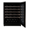 Pevino Majestic 46 Bottle Single Zone Freestanding/Built In Premium Wine Cooler - Black Steel