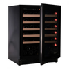 Pevino Majestic 46 Bottle Single Zone Freestanding/Built In Premium Wine Cooler - Black Steel