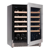 Pevino Majestic 46 Bottle Single Zone Freestanding/Built In Premium Wine Cooler - Stainless Steel