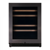 Pevino Majestic 39 Bottle Dual Zone Freestanding/Built In Premium Wine Cooler - Black Steel